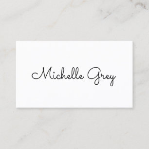 Black and white modern minimalist business card