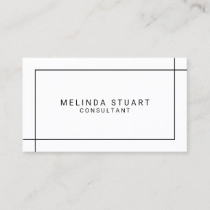 Black and White Modern Minimalist Business Card