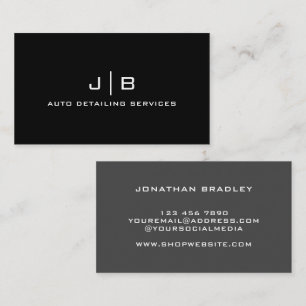 Black and White Modern Minimalist Business Card