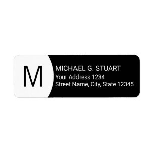 Black and White Modern Minimalist Monogram