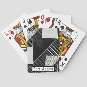 Black and White Modern Mixed Geometric Playing Cards