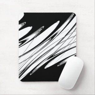 Black and White Modern Mouse Mat