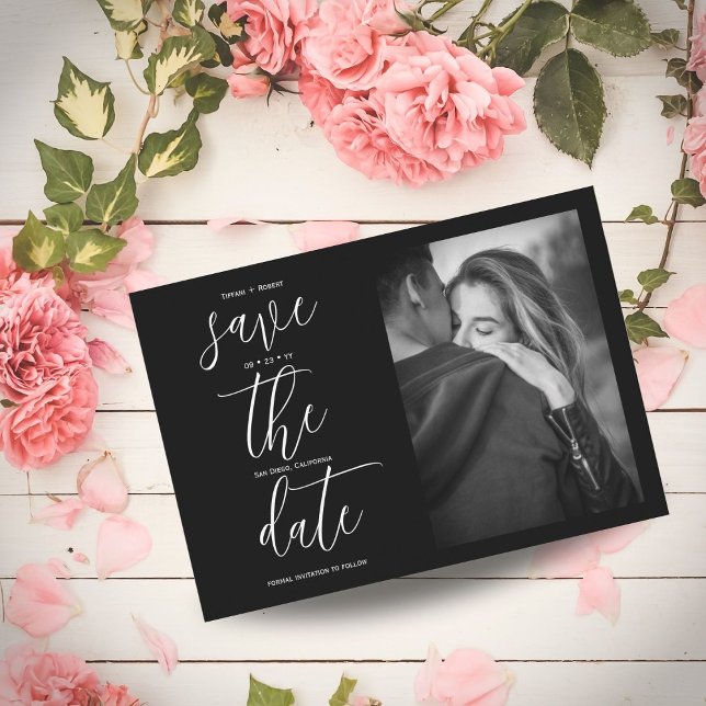 Black and White Modern Photo Save The Date (Creator Uploaded)