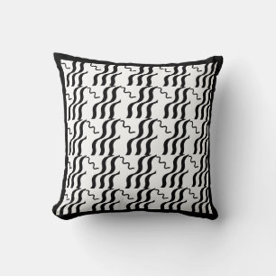 black and white modern  pillow