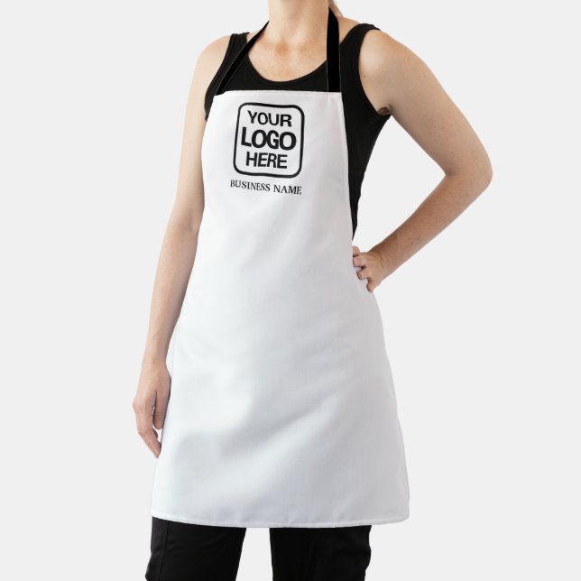 Black and White Modern Professional Business Logo Apron (Insitu)