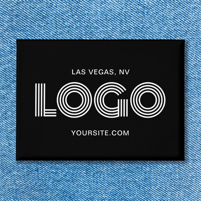 Black and White Modern Rectangular Logo (Black and White Modern Rectangular Logo Button)