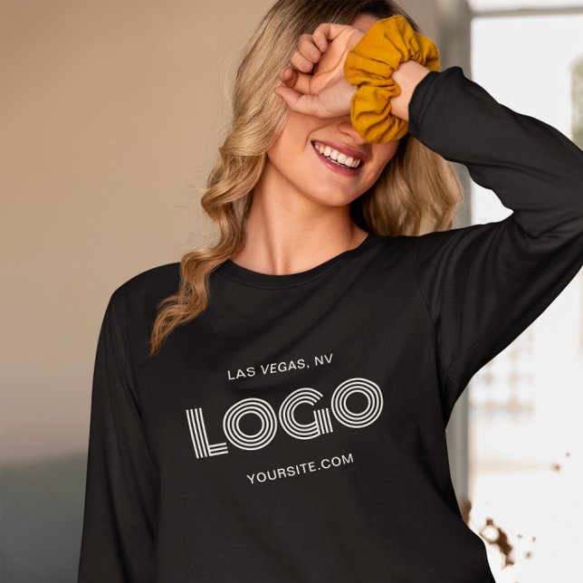 Black and White Modern Rectangular Logo T-Shirt (Black and White Modern Rectangular Logo T-Shirt)