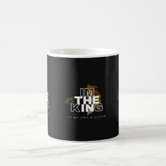 Black and White Modern The King" coffee mug
