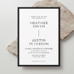 Black and White Modern Wedding Invitations<br><div class="desc">Check out Black and White Modern Wedding Invitations for black,  simple and classic wedding!</div>