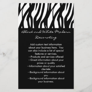 Black and White Modernist Stripe Flyer