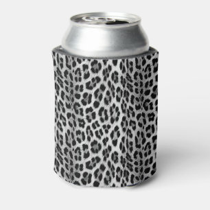 Black and white monochrome, leopard pattern can cooler