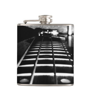 Black and White Monogram Bass Guitar Flask