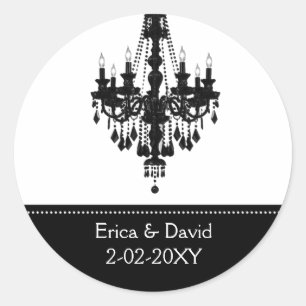 black and white Monogram label