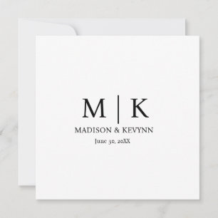 Black and White Monogram Wedding