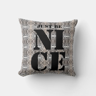 Black and White Monogrammed Cushion