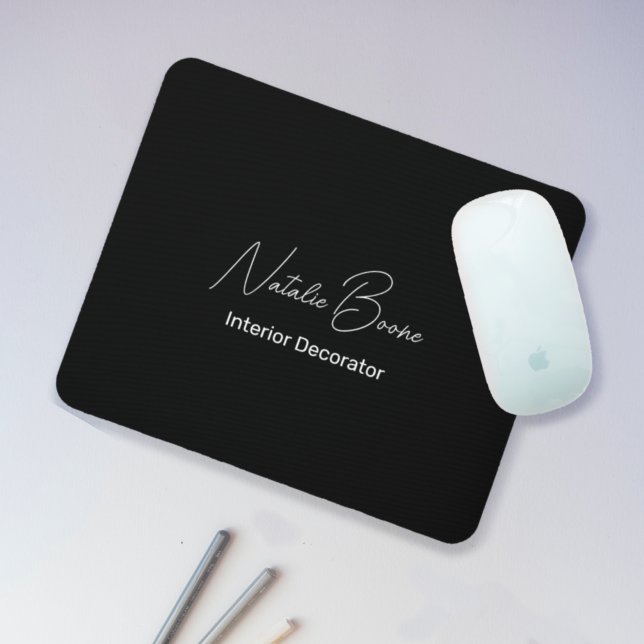 Black and White Monogrammed Mouse Mat (Creator Uploaded)