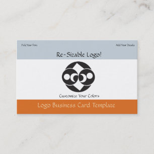 Black and White Moon Planet Logo Business Card