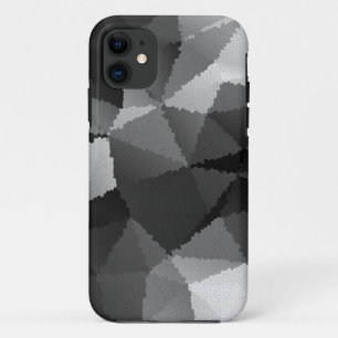 Black and white mosaic pattern iPhone 11 case