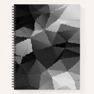 Black and white mosaic pattern notebook