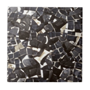 Black and white mosaic tile
