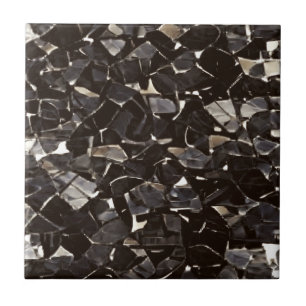 Black and white mosaic  tile
