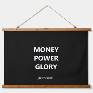 Black and White Motivational Hanging Tapestry