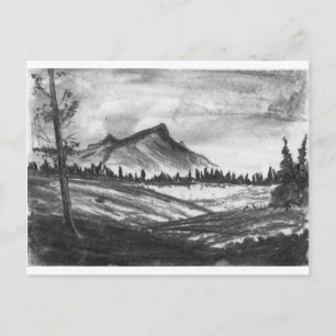 Black and white mountain landscape! postcard