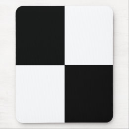 Black and white  mouse mat