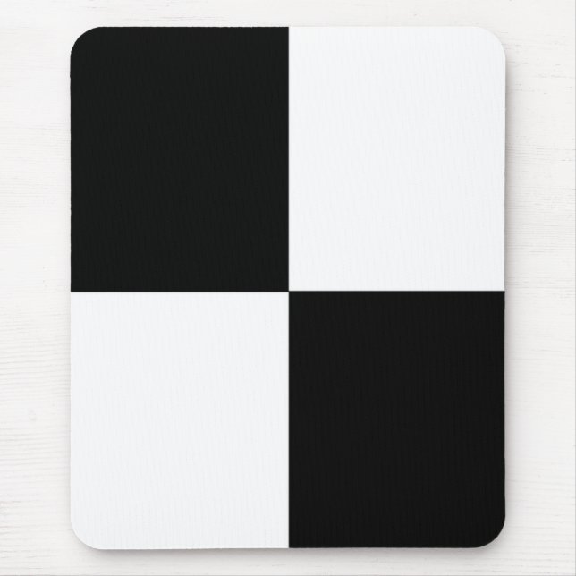 Black and white  mouse mat (Front)