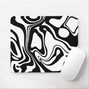 Black and White Mouse Mat