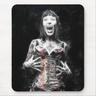 black and white mouse mat