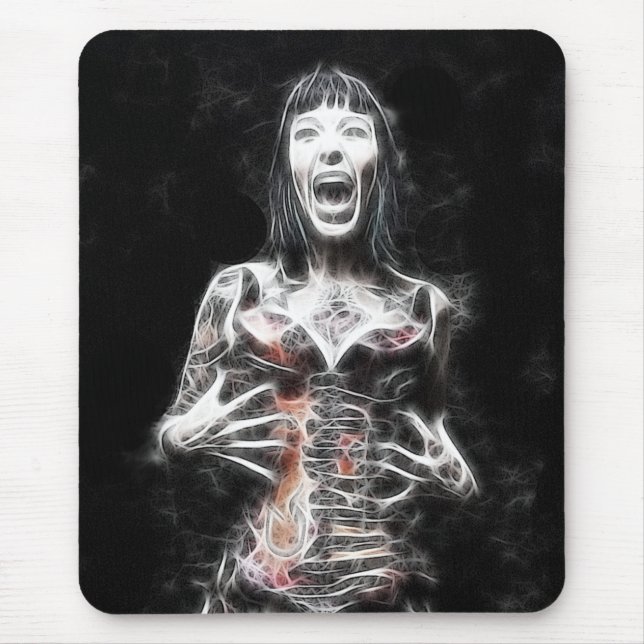 black and white mouse mat (Front)