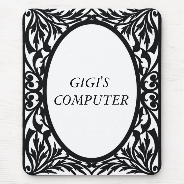 Black and white mouse pad (Front)