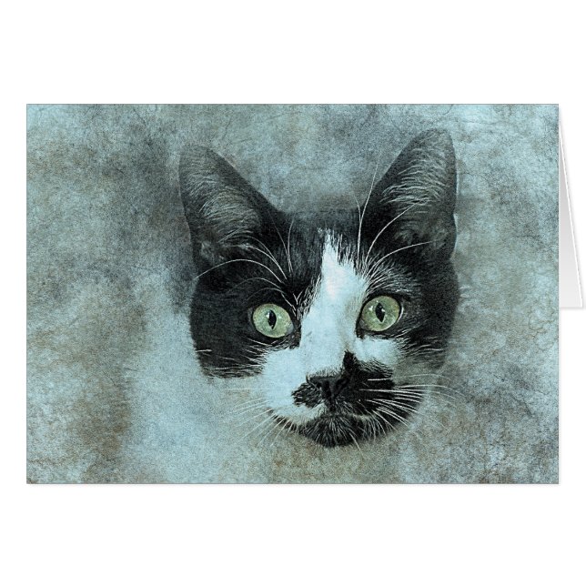 Black and White Mouser | Abstract | Watercolor (Front Horizontal)