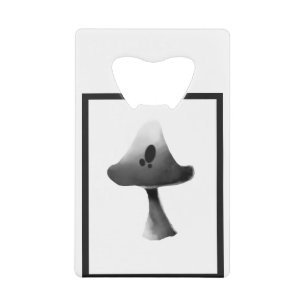Black and White Mushroom Illustration Cartoon