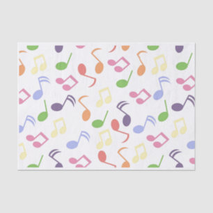 Black and White music note Pattern musician   Tissue Paper
