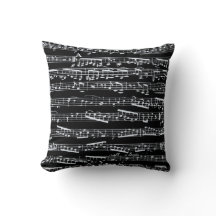Black and white music notes