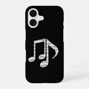 Black and White Music Notes Phone Case