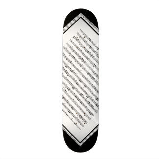 Black and White Music Pattern Customisable Deck 1 Skateboard