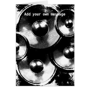 Black and white music speakers