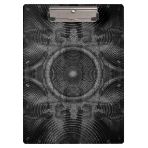 Black and white music speakers clipboard