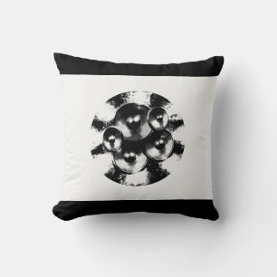 Black and white music speakers cushion