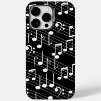 Black and White musical notes and staff lines