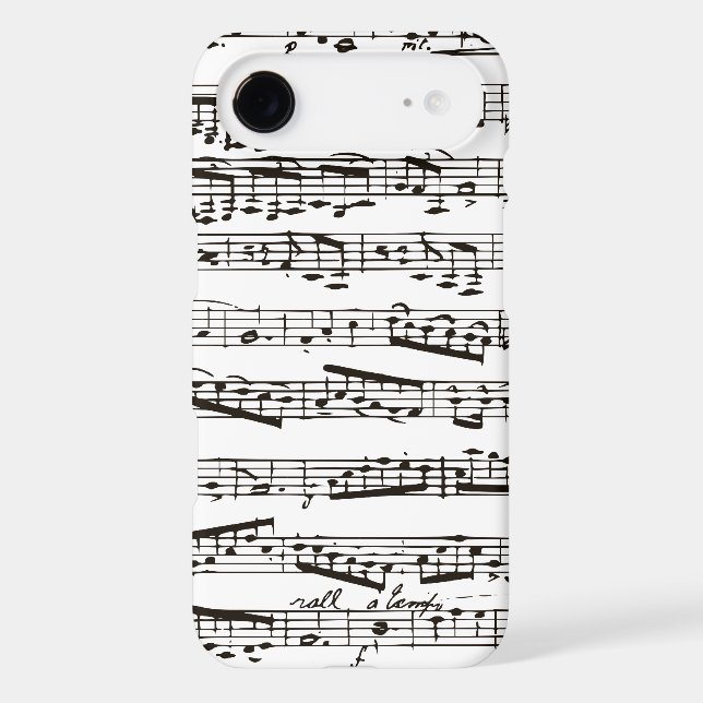 Black and white musical notes iPod touch cover (Back)