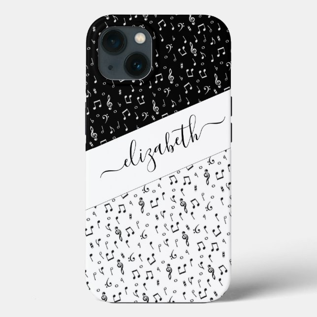 Black and white musical personalized   Case-Mate iPhone case (Back)