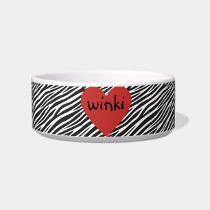 black and white  name Modern Minimalist Pet Bowl