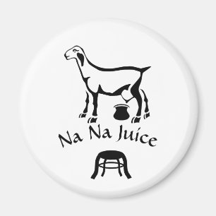 Black and White Nanny Goat Milking Stool Magnet