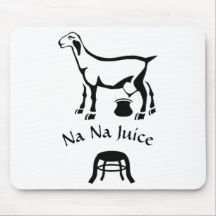Black and White Nanny Goat Milking Stool Mouse Mat