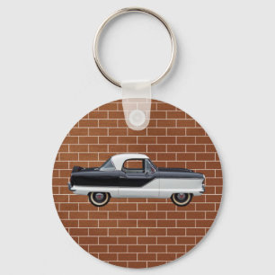 Black and White Nash Metropolitan Key Ring