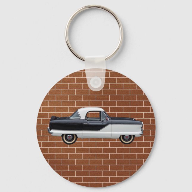 Black and White Nash Metropolitan Key Ring (Front)